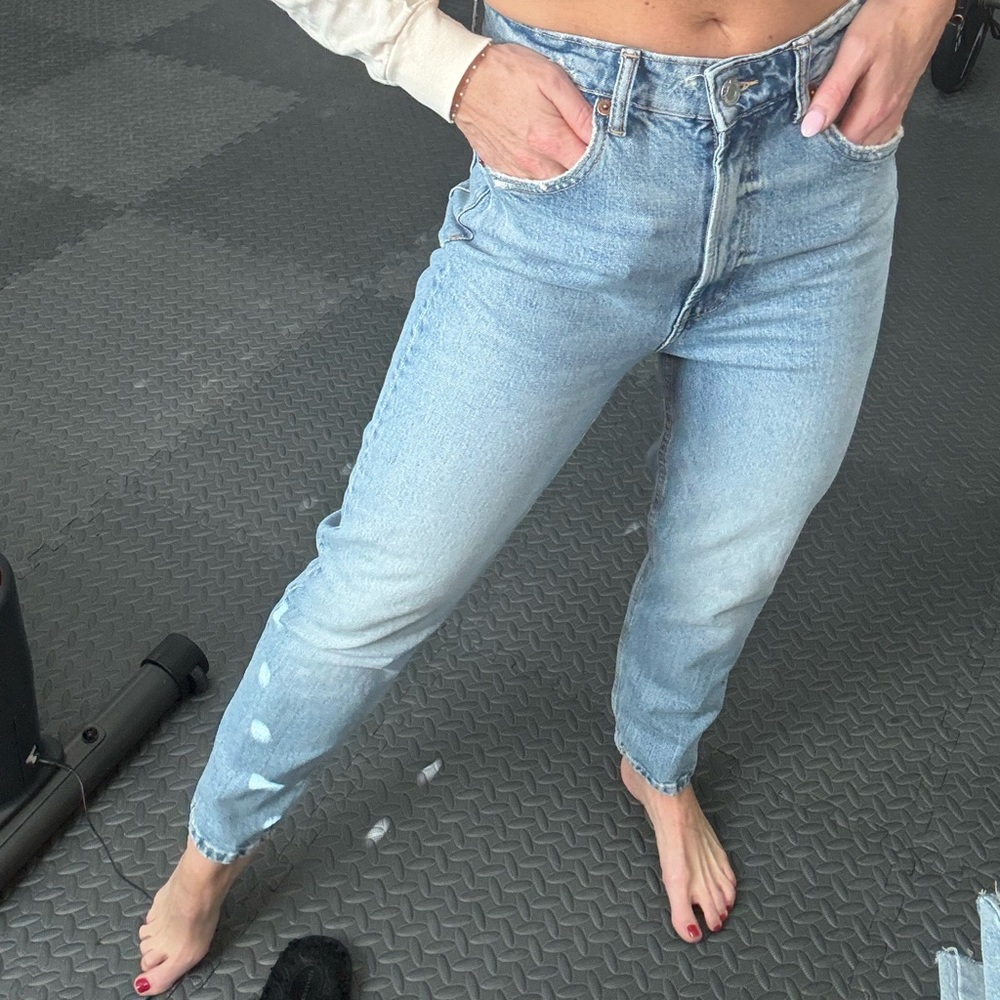 Zara High Rise Light Blue Women's Jeans, worn once!